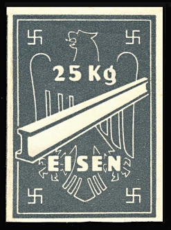 Wartime Iron Ration Stamp 25 KG